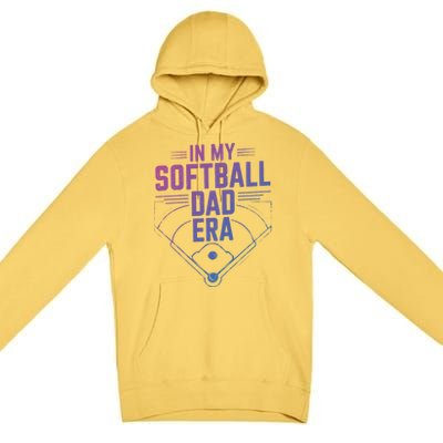 Softball Team Dad In My Softball Dad Era Softball Dad Pride Gift Premium Pullover Hoodie