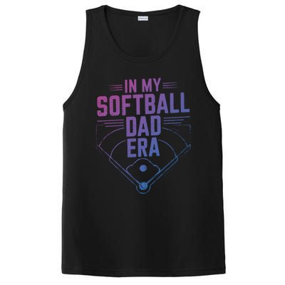 Softball Team Dad In My Softball Dad Era Softball Dad Pride Gift PosiCharge Competitor Tank