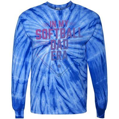 Softball Team Dad In My Softball Dad Era Softball Dad Pride Gift Tie-Dye Long Sleeve Shirt