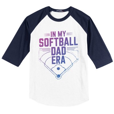 Softball Team Dad In My Softball Dad Era Softball Dad Pride Gift Baseball Sleeve Shirt