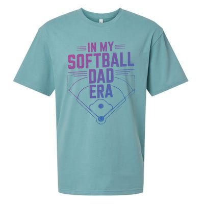 Softball Team Dad In My Softball Dad Era Softball Dad Pride Gift Sueded Cloud Jersey T-Shirt