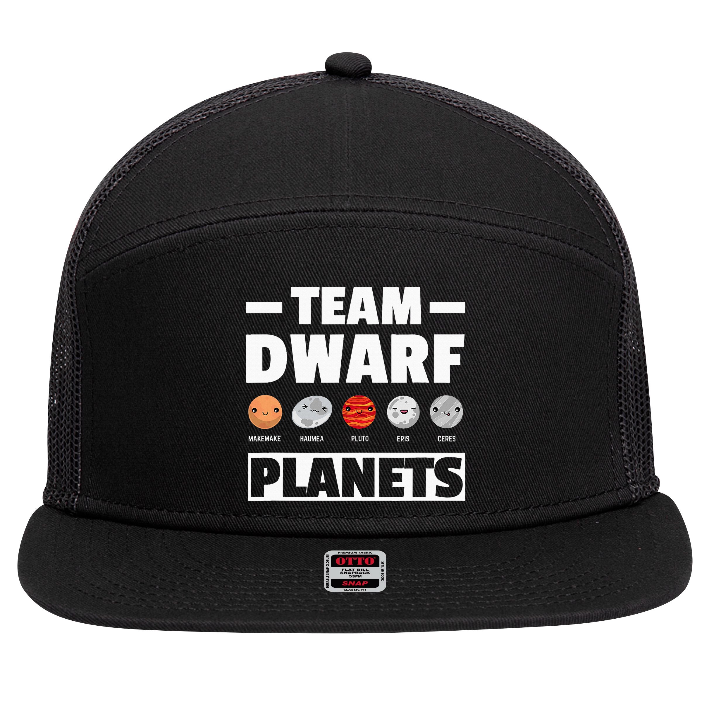 Space Team Dwarf Planets For Adults And Astronomy 7 Panel Mesh Trucker Snapback Hat