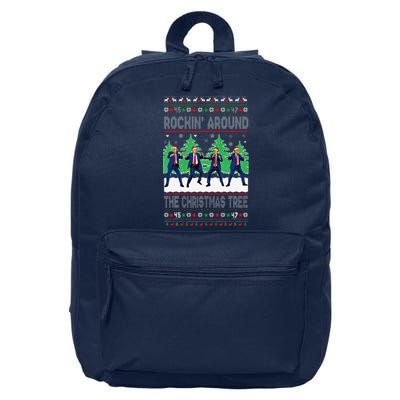 Santa Trump Dance Dancing Rocking Around The Christmas Tree 16 in Basic Backpack