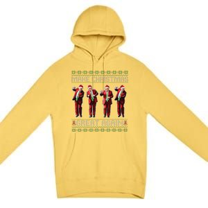 Santa Trump Dance Make Christmas Great Again Ugly Sweater Premium Pullover Hoodie