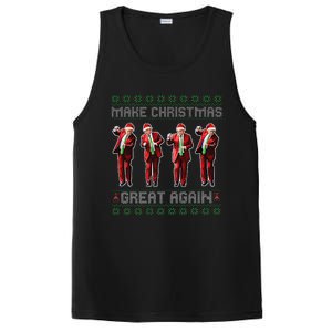 Santa Trump Dance Make Christmas Great Again Ugly Sweater PosiCharge Competitor Tank