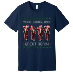 Santa Trump Dance Make Christmas Great Again Ugly Sweater Premium T-Shirt