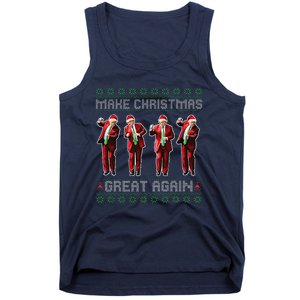 Santa Trump Dance Make Christmas Great Again Ugly Sweater Tank Top