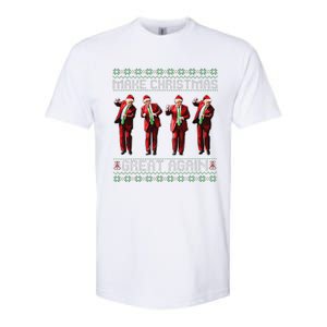 Santa Trump Dance Make Christmas Great Again Ugly Sweater Softstyle CVC T-Shirt