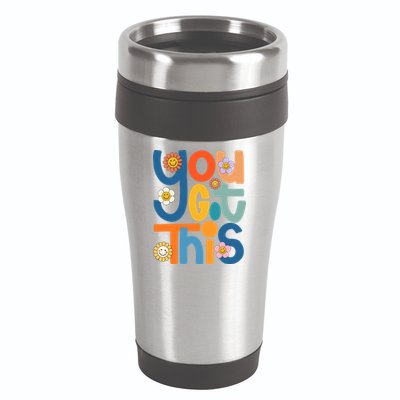 State Testing Day Motivational Teacher Groovy You Got This 16oz Travel Tumbler