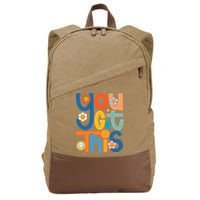 State Testing Day Motivational Teacher Groovy You Got This Cotton Canvas Backpack