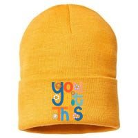 State Testing Day Motivational Teacher Groovy You Got This Sustainable Knit Beanie
