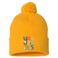 State Testing Day Motivational Teacher Groovy You Got This Pom Pom 12in Knit Beanie