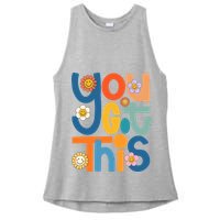 State Testing Day Motivational Teacher Groovy You Got This Ladies PosiCharge Tri-Blend Wicking Tank