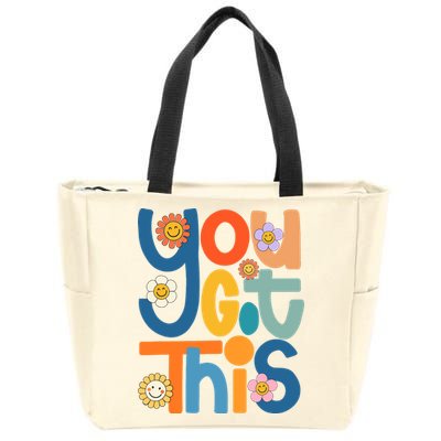 State Testing Day Motivational Teacher Groovy You Got This Zip Tote Bag