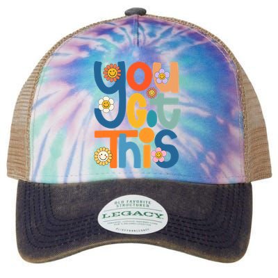 State Testing Day Motivational Teacher Groovy You Got This Legacy Tie Dye Trucker Hat
