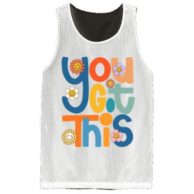 State Testing Day Motivational Teacher Groovy You Got This Mesh Reversible Basketball Jersey Tank