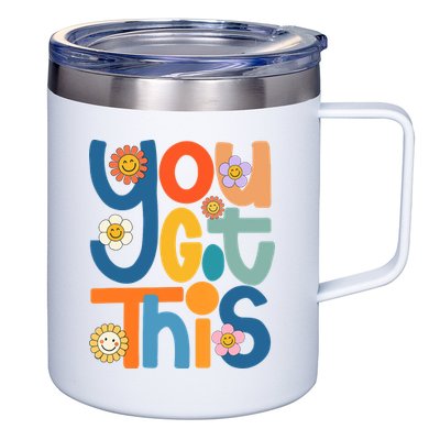 State Testing Day Motivational Teacher Groovy You Got This 12oz Stainless Steel Coffee Mug
