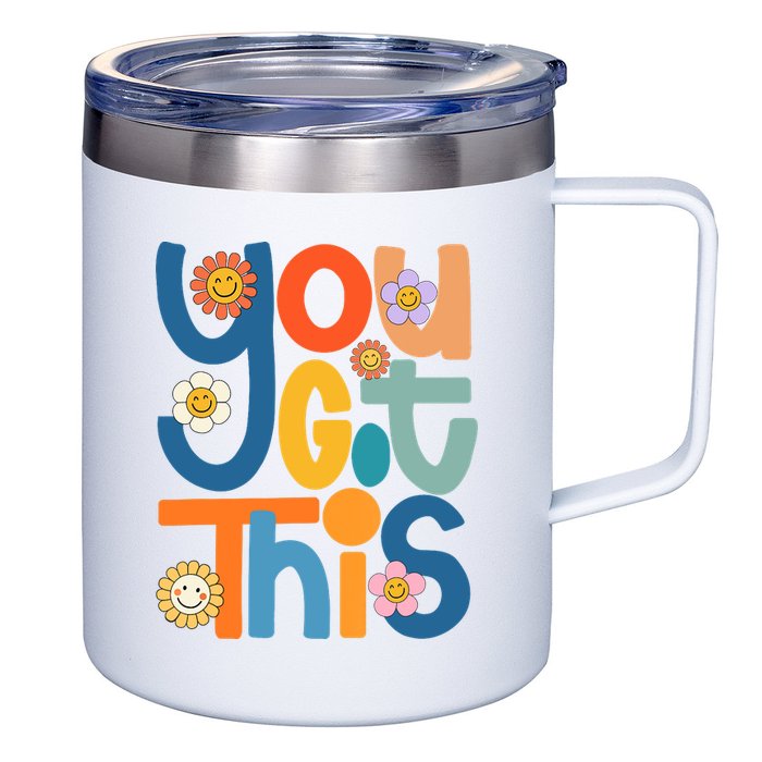 State Testing Day Motivational Teacher Groovy You Got This 12oz Stainless Steel Coffee Mug
