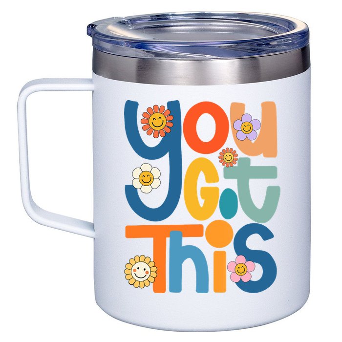 State Testing Day Motivational Teacher Groovy You Got This 12oz Stainless Steel Coffee Mug