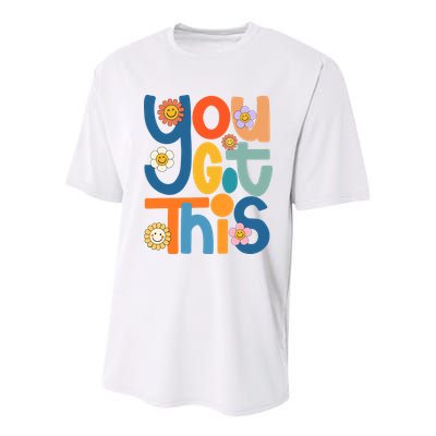 State Testing Day Motivational Teacher Groovy You Got This Youth Performance Sprint T-Shirt