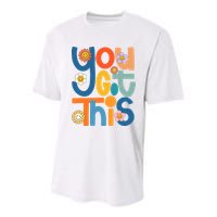State Testing Day Motivational Teacher Groovy You Got This Youth Performance Sprint T-Shirt
