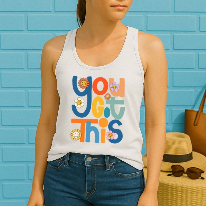 State Testing Day Motivational Teacher Groovy You Got This Womens Tank Top