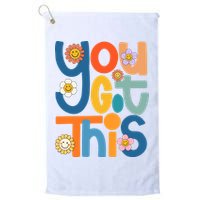 State Testing Day Motivational Teacher Groovy You Got This Golf Towel