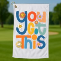State Testing Day Motivational Teacher Groovy You Got This Golf Towel