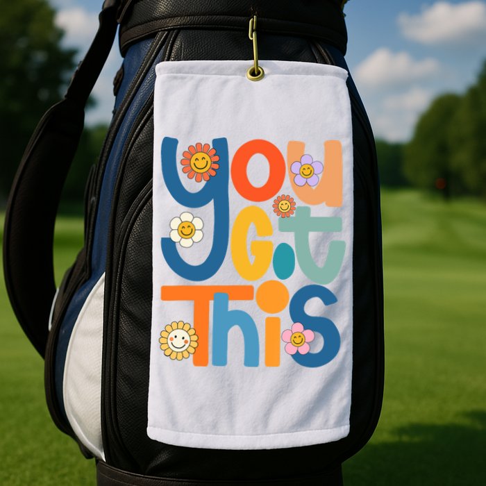State Testing Day Motivational Teacher Groovy You Got This Golf Towel