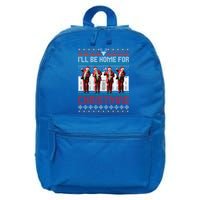 Santa Trump Dance ILl Be Home For Christmas Ugly Great Gift 16 in Basic Backpack