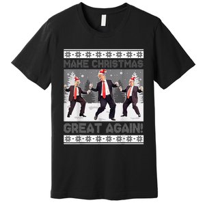 Santa Trump Dance Make Christmas Great Again Ugly Sweater Premium T-Shirt