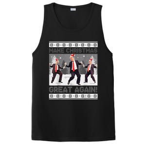 Santa Trump Dance Make Christmas Great Again Ugly Sweater PosiCharge Competitor Tank