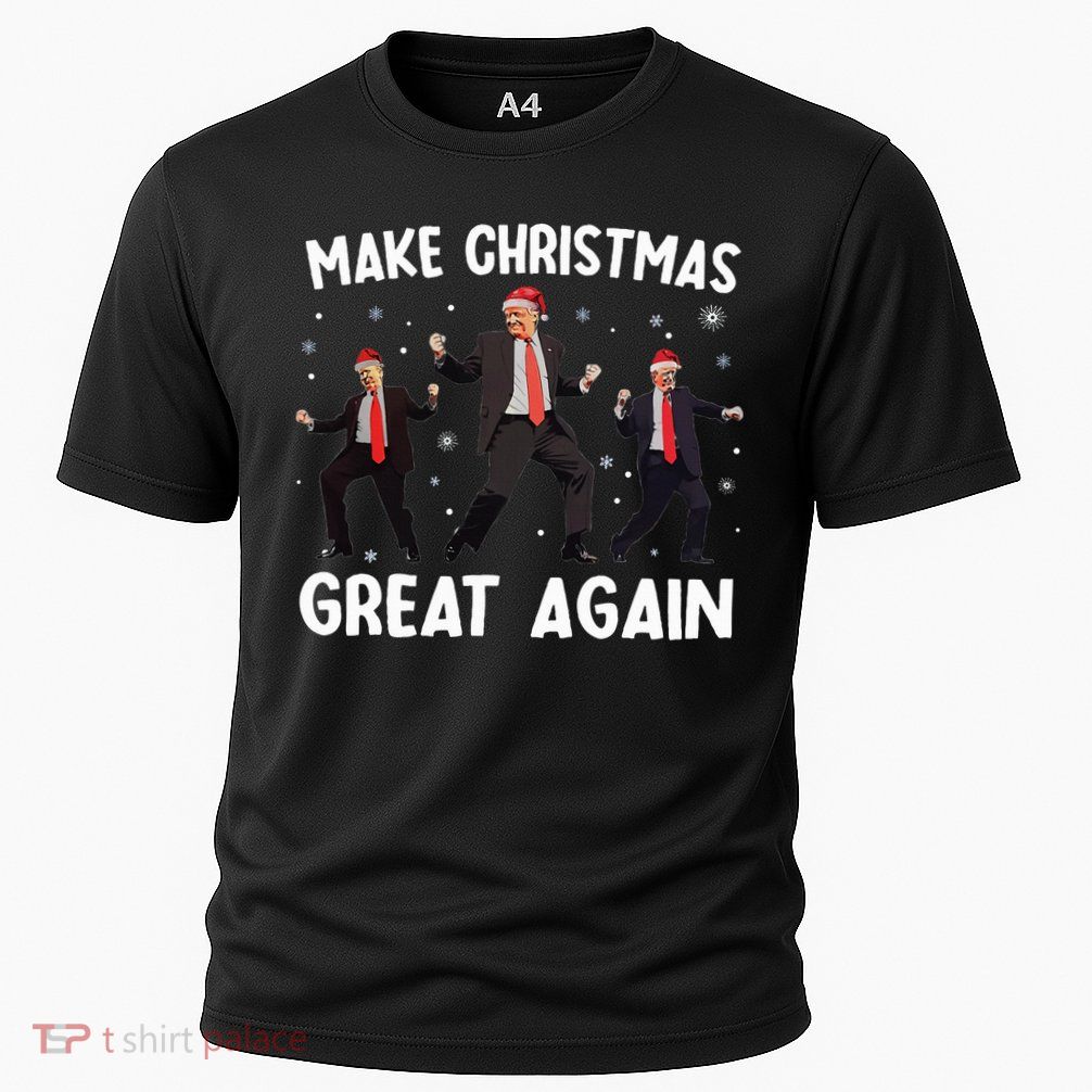 Santa Trump Dance Make Christmas Great Again Xmas Pajamas Performance Shirt