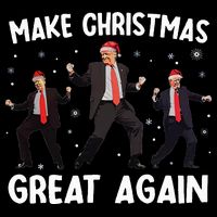 Santa Trump Dance Make Christmas Great Again Xmas Pajamas Drawstring Bag