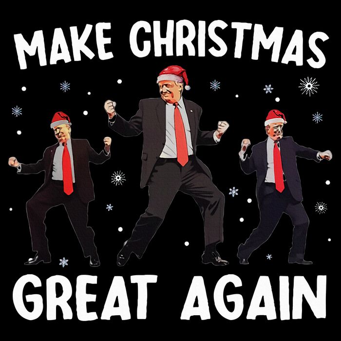 Santa Trump Dance Make Christmas Great Again Xmas Pajamas Drawstring Bag