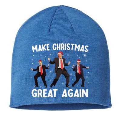 Santa Trump Dance Make Christmas Great Again Xmas Pajamas Sustainable Beanie