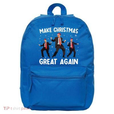 Santa Trump Dance Make Christmas Great Again Xmas Pajamas 16 in Basic Backpack