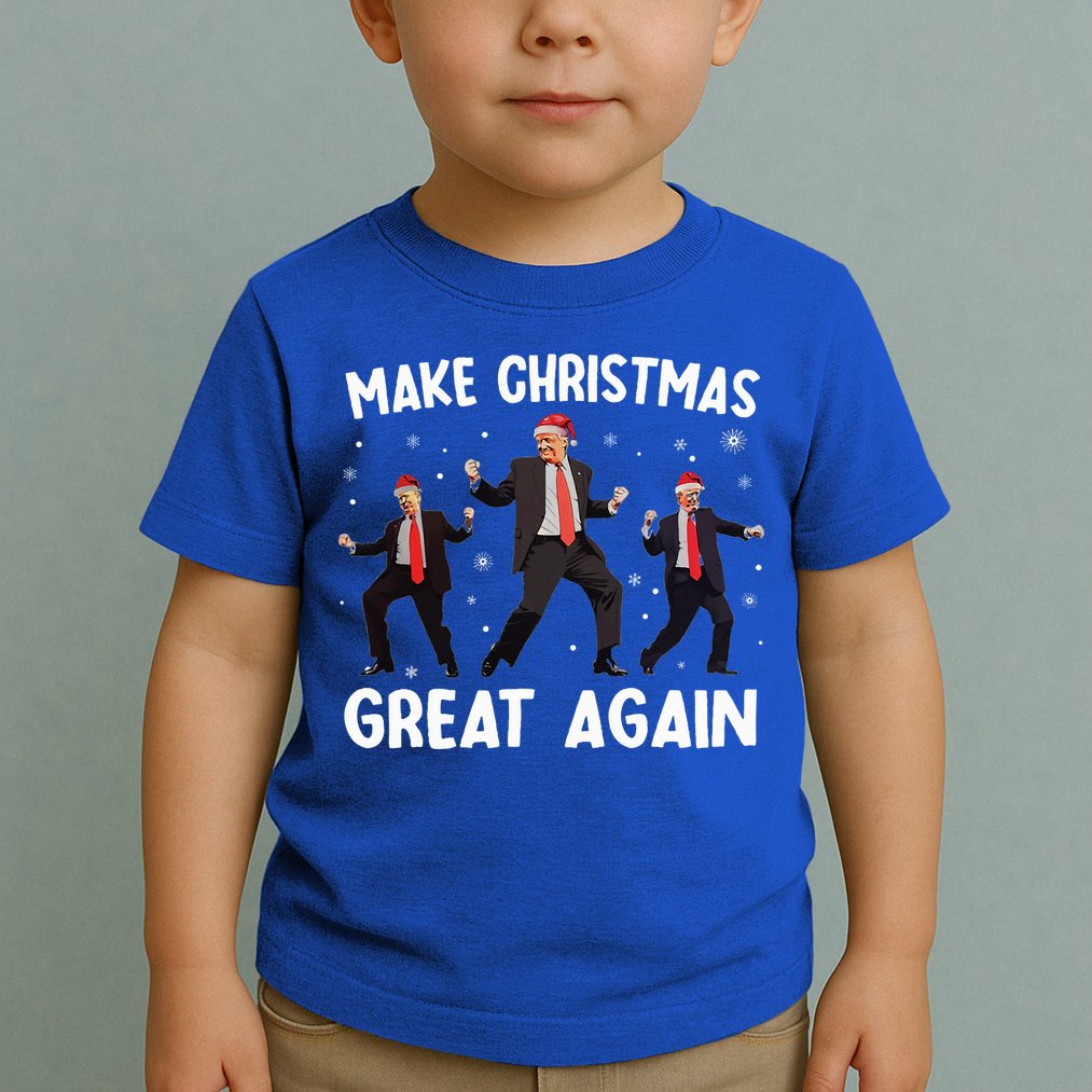 Santa Trump Dance Make Christmas Great Again Xmas Pajamas Toddler T-Shirt
