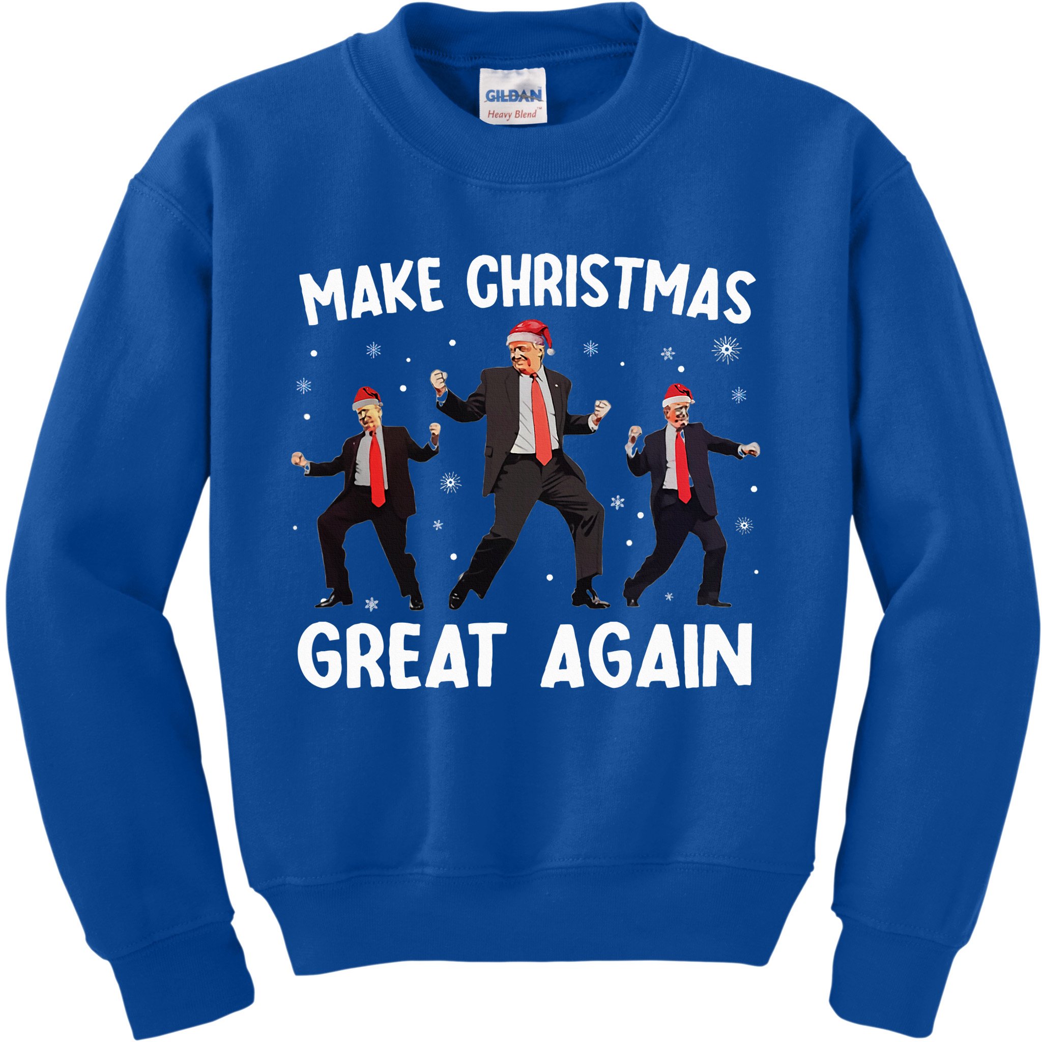 Santa Trump Dance Make Christmas Great Again Xmas Pajamas Kids Sweatshirt