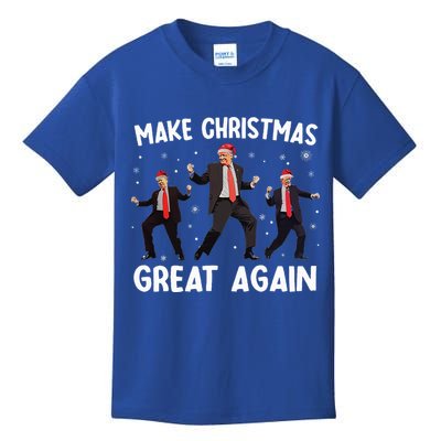 Santa Trump Dance Make Christmas Great Again Xmas Pajamas Kids T-Shirt