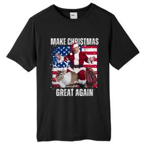 Santa Trump Dance Make Christmas Great Again Ugly Gift Tall Fusion ChromaSoft Performance T-Shirt