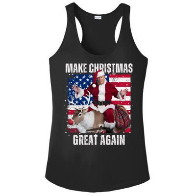 Santa Trump Dance Make Christmas Great Again Ugly Gift Ladies PosiCharge Competitor Racerback Tank