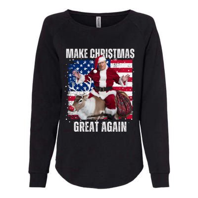 Santa Trump Dance Make Christmas Great Again Ugly Gift Womens California Wash Sweatshirt