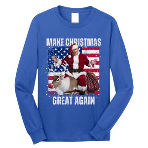 Santa Trump Dance Make Christmas Great Again Ugly Gift Long Sleeve Shirt