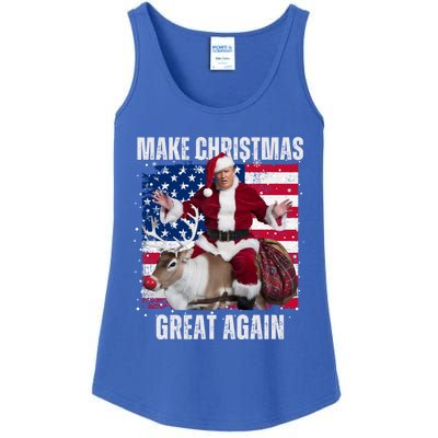 Santa Trump Dance Make Christmas Great Again Ugly Gift Ladies Essential Tank