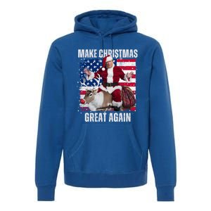 Santa Trump Dance Make Christmas Great Again Ugly Gift Premium Hoodie