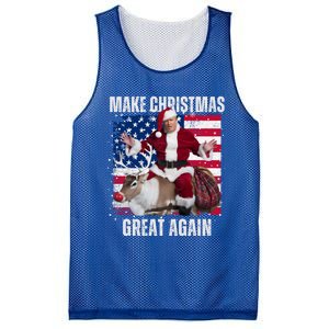 Santa Trump Dance Make Christmas Great Again Ugly Gift Mesh Reversible Basketball Jersey Tank