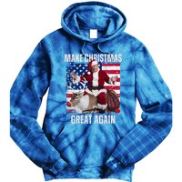 Santa Trump Dance Make Christmas Great Again Ugly Gift Tie Dye Hoodie