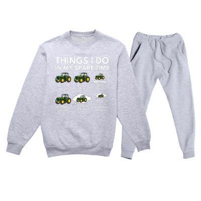 Spare Time Delights Farmer & Farming Gift Premium Crewneck Sweatsuit Set