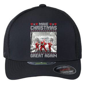 Santa Trump Dance Make Christmas Great Again Ugly Cool Gift Flexfit Unipanel Trucker Cap